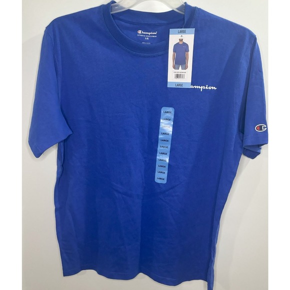 Champion Men's Classic Jersey T-Shirt, Deep Dazzling Blue - L New With Tags - Picture 1 of 2
